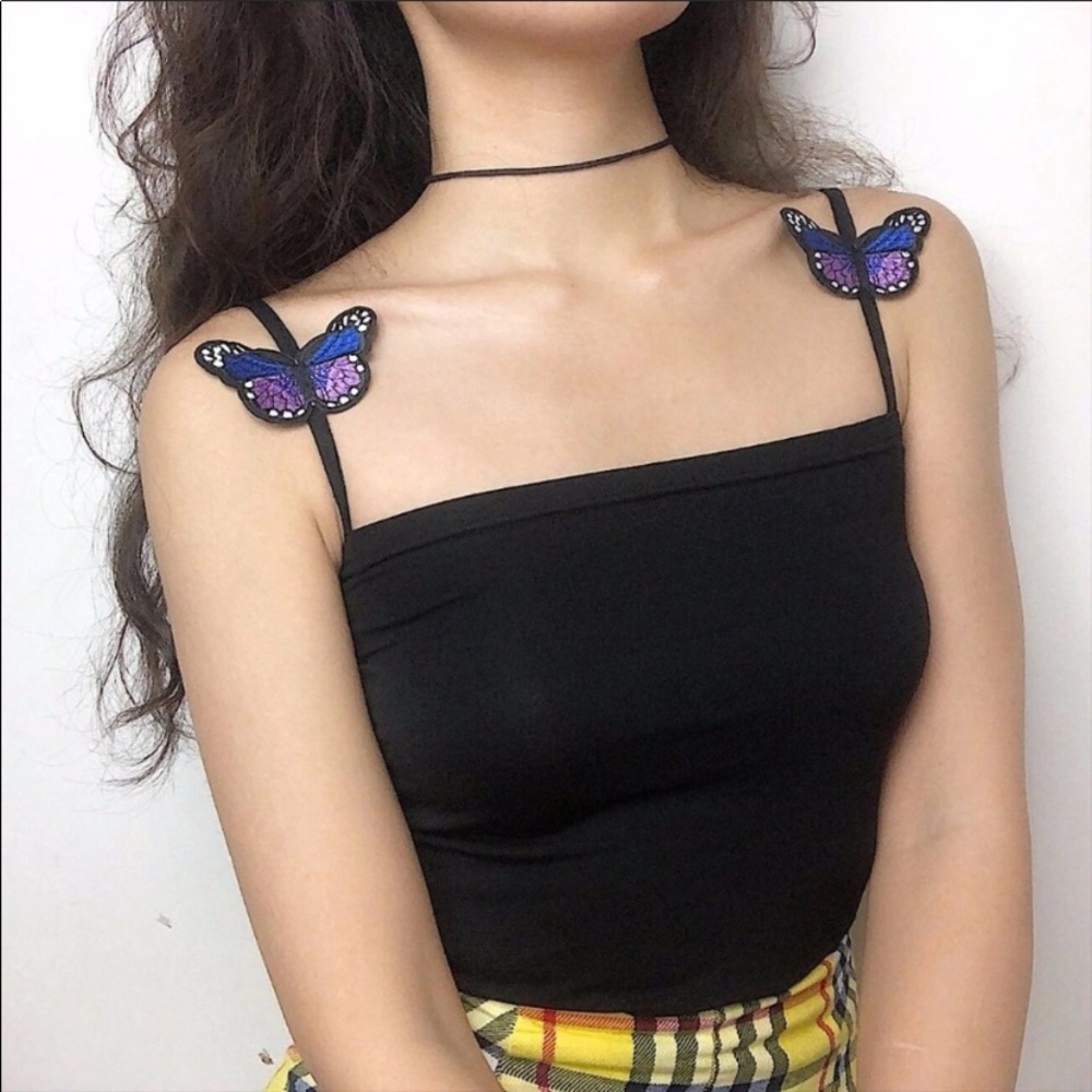 Butterfly patch tank top cami new never worn